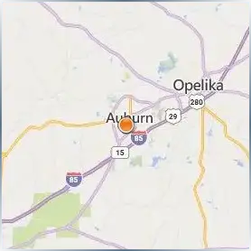 Auburn University Location Map Auburn University Location Map